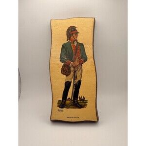 Frederick Elmiger “American Dragoon” Vintage Wood Wall Plaque